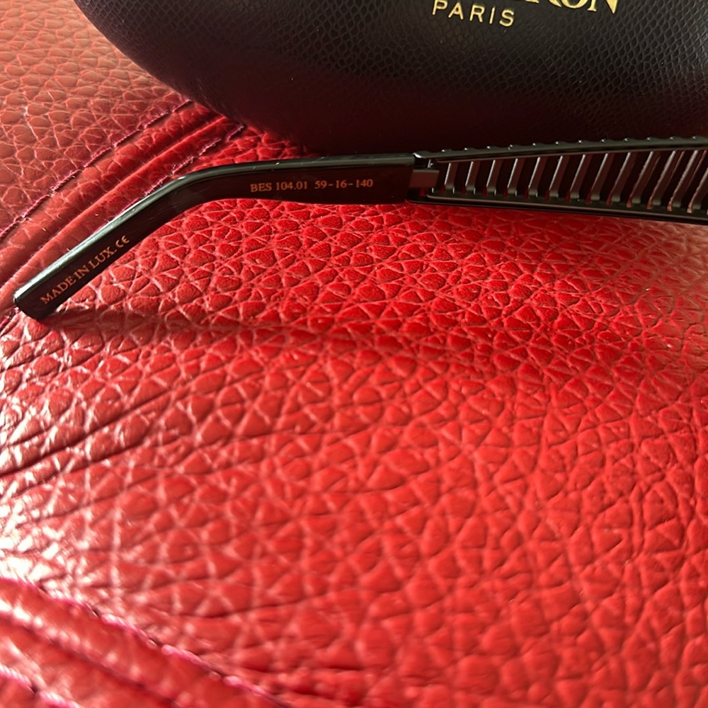 Boucheron Paris Bes 104.01 59-16-140 stunning gunmetal sunglasses - Picture 8 of 12